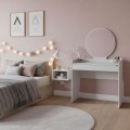 Curve Megapap melamine dressing table in white color 90x47x142cm.