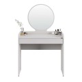 Curve Megapap melamine dressing table in white color 90x47x142cm.