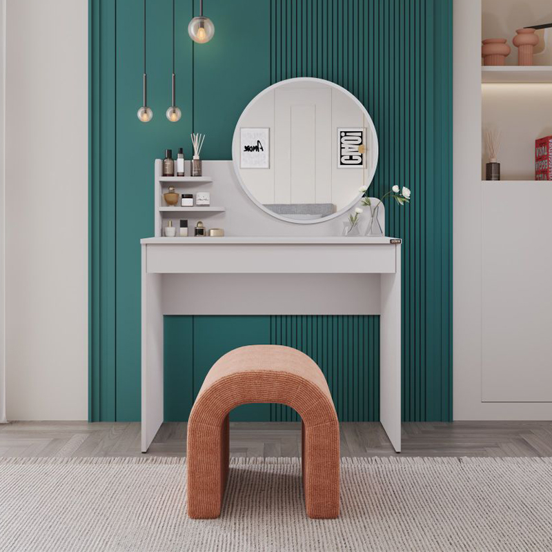 Dior Megapap melamine dressing table in white color 90x45x138cm.
