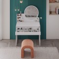 Dior Megapap melamine dressing table in white color 90x45x138cm.
