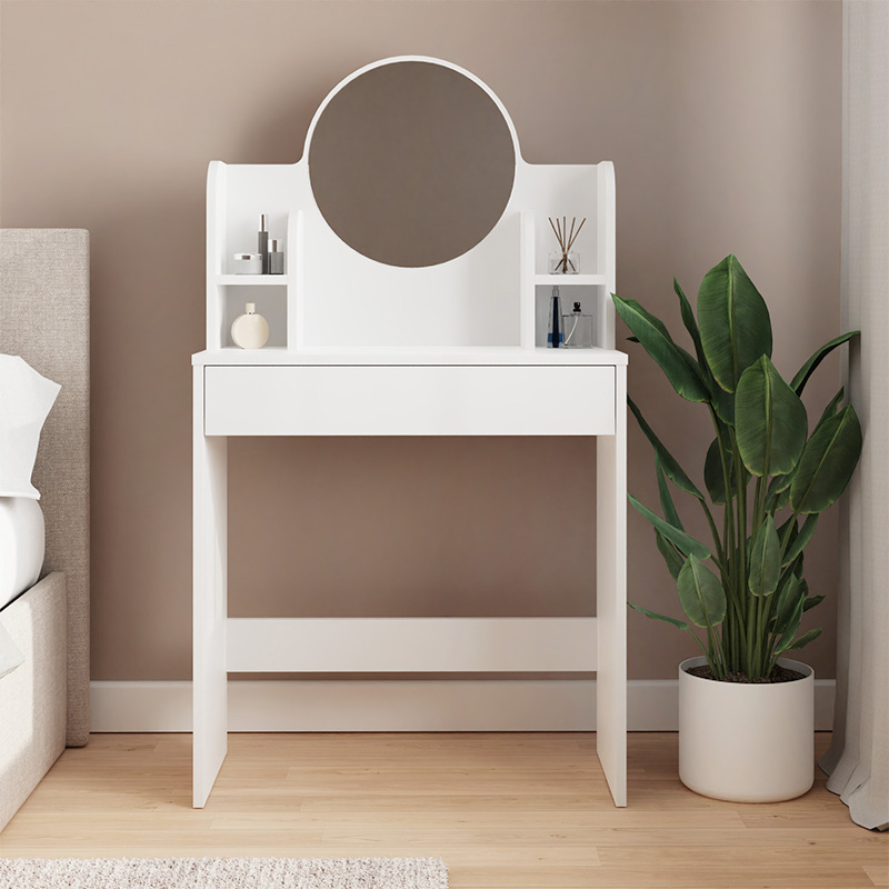 Idis Megapap melamine dressing table in white color 74.8x34.8x135cm.