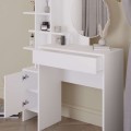 Mup Megapap melamine dressing table in white color 105x35x151cm.