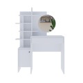 Mup Megapap melamine dressing table in white color 105x35x151cm.