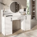 Talos Megapap melamine dressing table in white color 135x40x144.2cm.