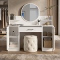 Talos Megapap melamine dressing table in white color 135x40x144.2cm.