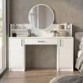 Talos Megapap melamine dressing table in white color 135x40x144.2cm.
