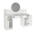 Talos Megapap melamine dressing table in white color 135x40x144.2cm.