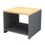 Venturo Megapap melamine office coffee table in anthracite - oak color 60x60x45cm.