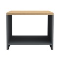 Venturo Megapap melamine office coffee table in anthracite - oak color 60x60x45cm.