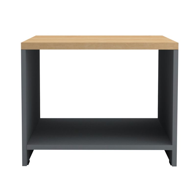 Venturo Megapap melamine office coffee table in anthracite - oak color 60x60x45cm.