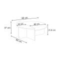 Aloeva Megapap melamine coffee table in travertine color Ø90x37cm.