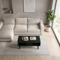 Andros Megapap melamine coffee table in sencron black color 90x54x39,6cm.
