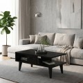 Andros Megapap melamine coffee table in sencron black color 90x54x39,6cm.