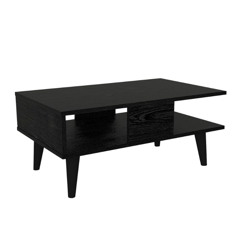 Andros Megapap melamine coffee table in sencron black color 90x54x39,6cm.