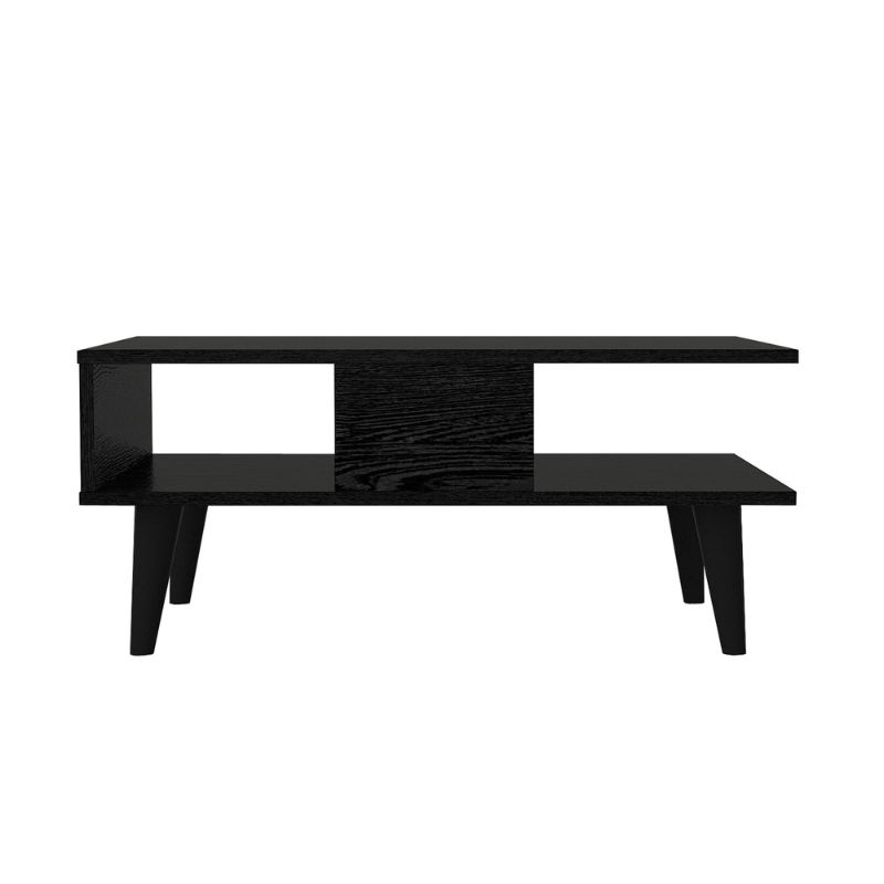 Andros Megapap melamine coffee table in sencron black color 90x54x39,6cm.
