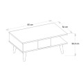 Andros Megapap melamine coffee table in sencron black color 90x54x39,6cm.