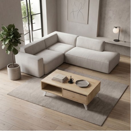 Aster Megapap melamine coffee table in sonoma color 120x56x40cm.