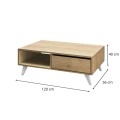 Aster Megapap melamine coffee table in sonoma color 120x56x40cm.