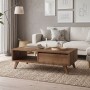 Aster Megapap melamine coffee table in walnut color 120x56x40cm.