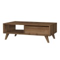 Aster Megapap melamine coffee table in walnut color 120x56x40cm.