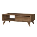 Aster Megapap melamine coffee table in walnut color 120x56x40cm.