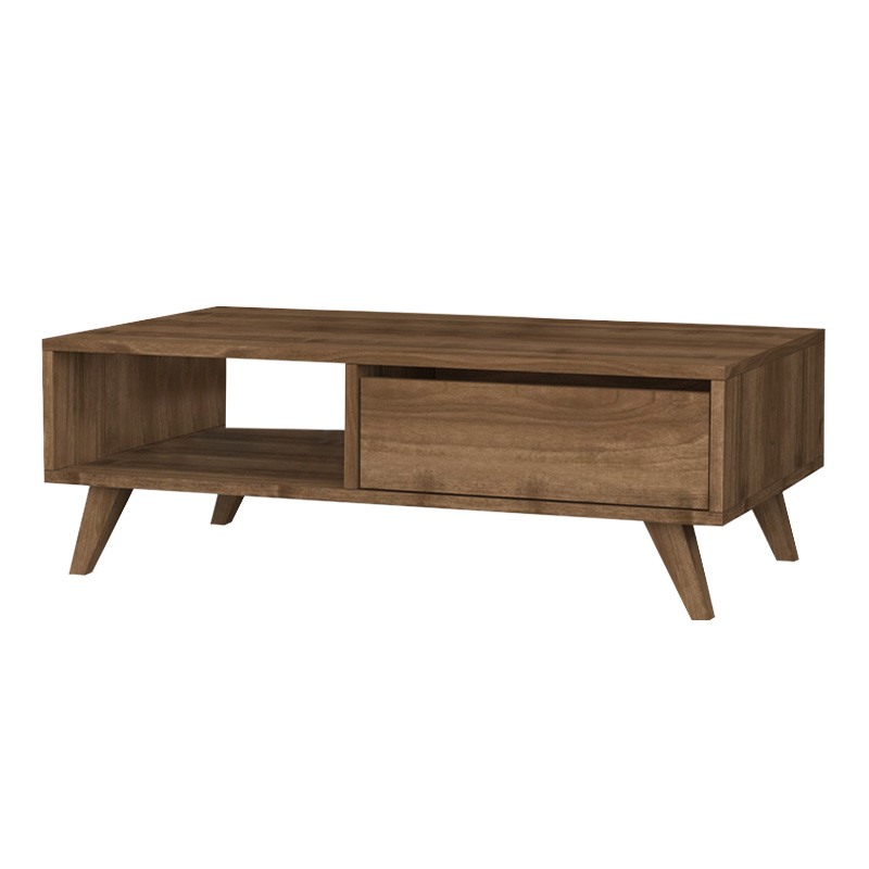 Aster Megapap melamine coffee table in walnut color 120x56x40cm.