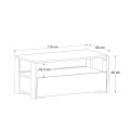 Τραπεζάκι σαλονιού Balina Megapap χρώμα λευκό 110x60x40εκ.