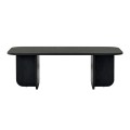 Τραπεζάκι σαλονιού Becaj Megapap χρώμα black wood 120x60x41,4εκ.