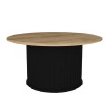 Bohema Megapap melamine coffee table in black - sepet oak Ø85x43,2cm.