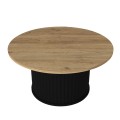 Bohema Megapap melamine coffee table in black - sepet oak Ø85x43,2cm.