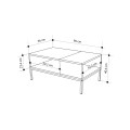 Cailin Megapap melamine coffee table in sandstone - sepet oak color 90x56x40.6cm.