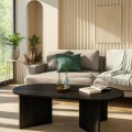 Cortado Megapap melamine coffee table in sencron black color 120x60x39.6cm.