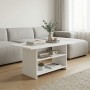 Dallas Megapap melamine coffee table in white color 90x50x60cm.