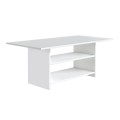 Dallas Megapap melamine coffee table in white color 90x50x60cm.