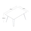 Deren Megapap melamine coffee table in walnut color 90x60x46,8cm.