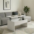 Devon Megapap coffee table with melamine polymorphic in white color 110x60x44,8cm.