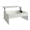 Devon Megapap coffee table with melamine polymorphic in white color 110x60x44,8cm.