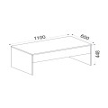 Devon Megapap coffee table with melamine polymorphic in white color 110x60x44,8cm.