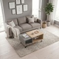 Don Megapap melamine coffee table in sonoma - anthracite color 90x55x44cm.