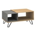 Don Megapap melamine coffee table in sonoma - anthracite color 90x55x44cm.