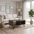 Don Megapap melamine coffee table in walnut color 90x55x44cm.