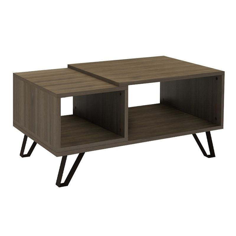 Don Megapap melamine coffee table in walnut color 90x55x44cm.