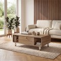 Doro Megapap melamine coffee table in sepet oak color 100x60x34.6cm.