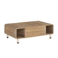 Doro Megapap melamine coffee table in sepet oak color 100x60x34.6cm.
