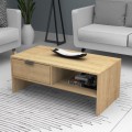 Galaxy Megapap melamine coffee table in oak color 100x50x42cm.