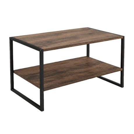 Giza Megapap melamine coffee table in smoked walnut color 90.2x50.3x50.4cm.