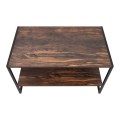 Τραπεζάκι σαλονιού Giza Megapap χρώμα rustic καρυδί 90,2x50,3x50,4εκ.