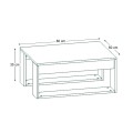 Gorder Megapap melamine coffee table in walnut color 80x60x35cm.