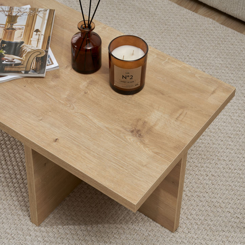Harbor Megapap melamine coffee table in sapphire oak color 120x45x30cm.