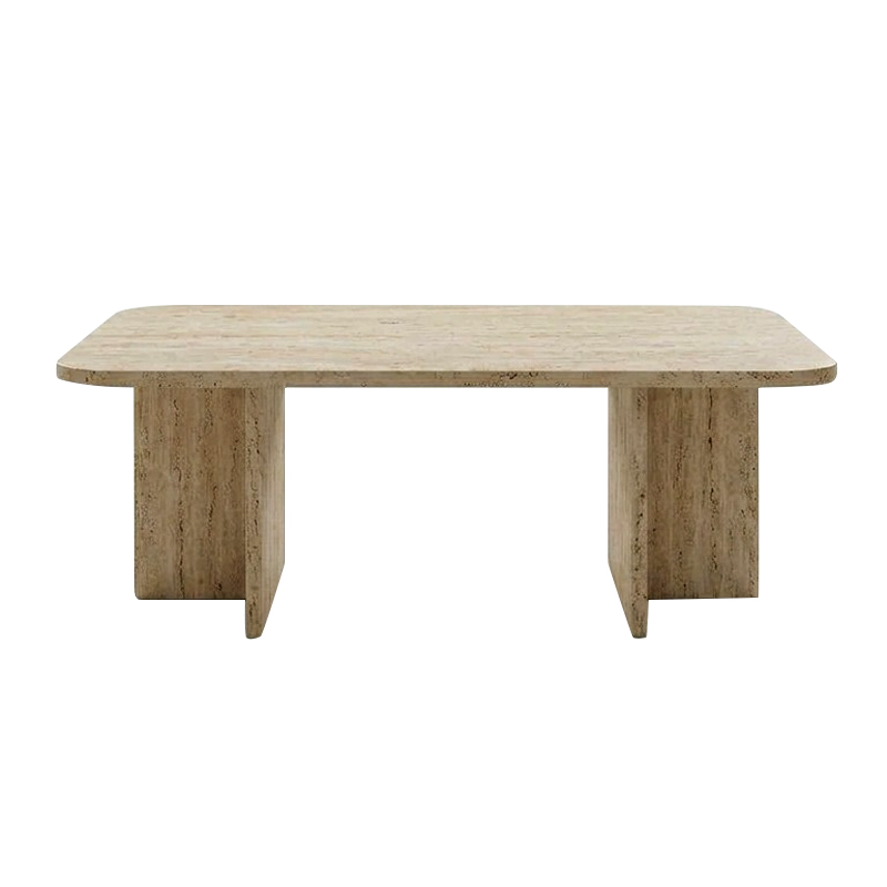 Hillary Megapap melamine coffee table in travertine color 100x60x41.8cm.
